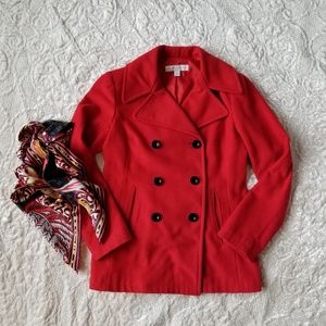 New York & Co Red Peacoat